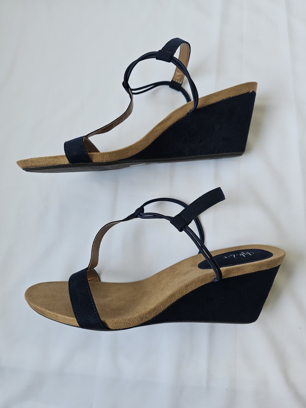 Style & Co. Mulan Wedge Sandals – Navy Blue (T-Strap) - Picture 14 of 16